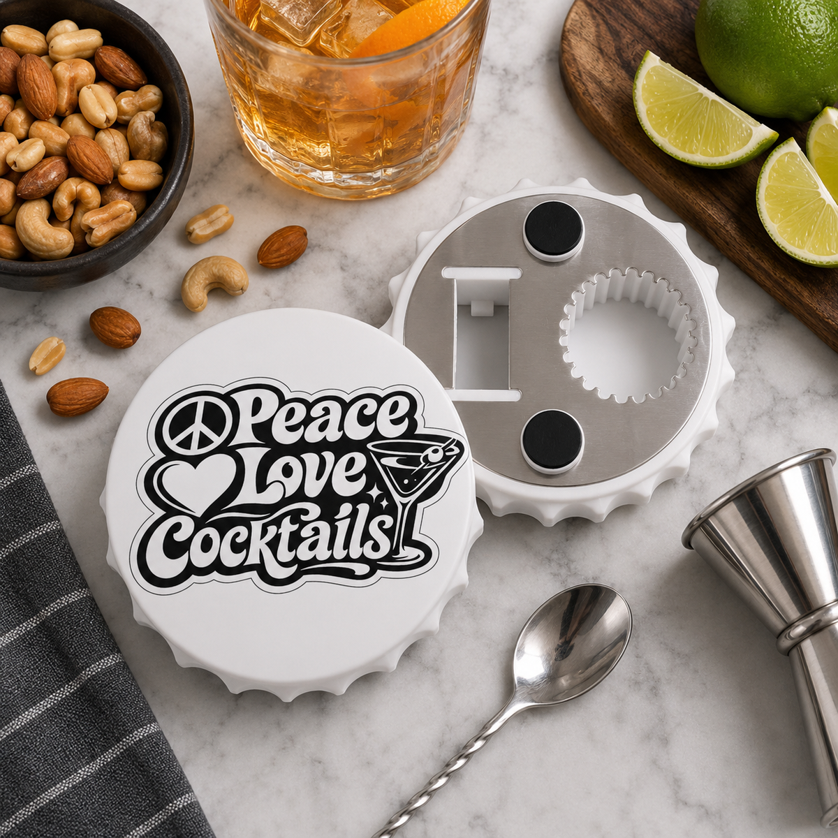 Peace Love Cocktails Bottle Opener