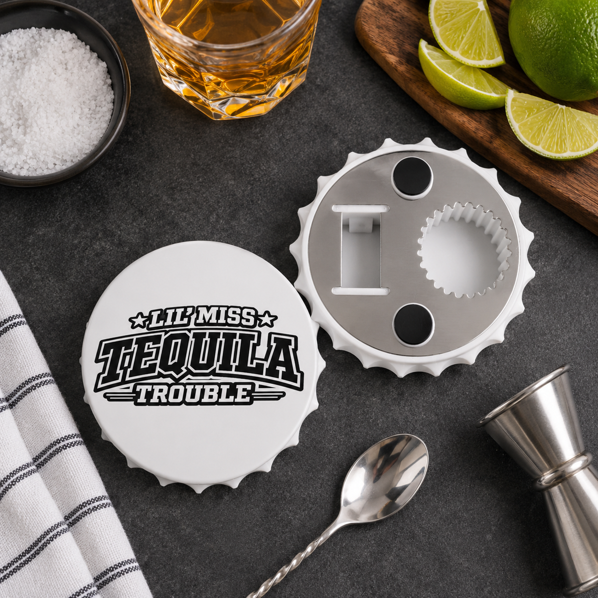 Lil' Miss Tequila Trouble Bottle Opener