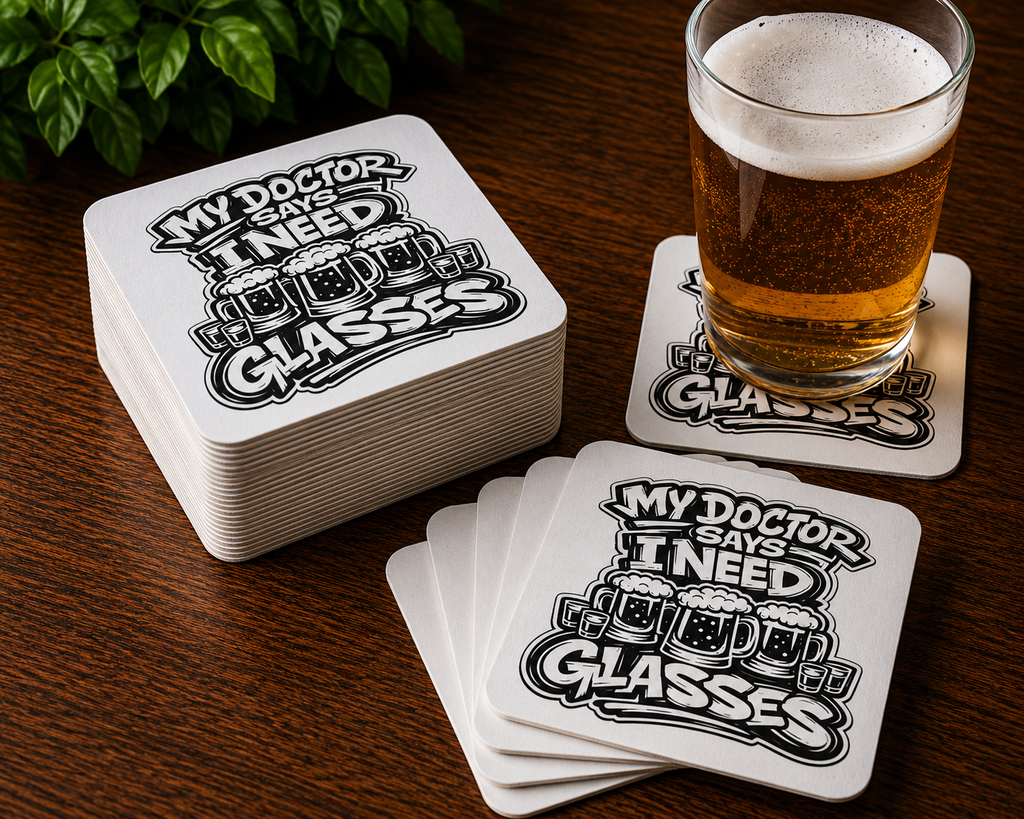 My Doctor Says I Need Glasses (Shots Beer) Coasters (50 pcs)