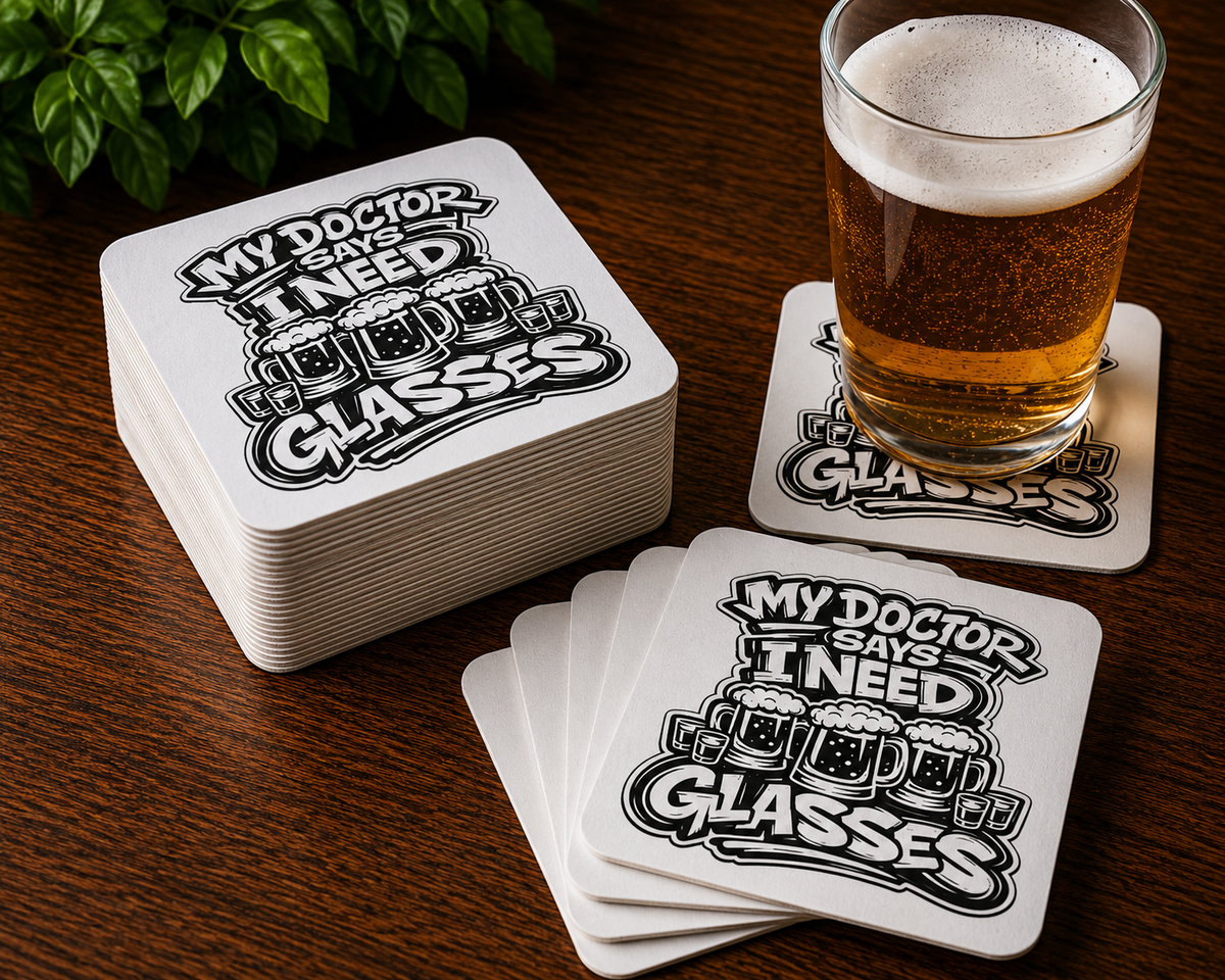 My Doctor Says I Need Glasses (Shots Beer) Coasters (50 pcs)