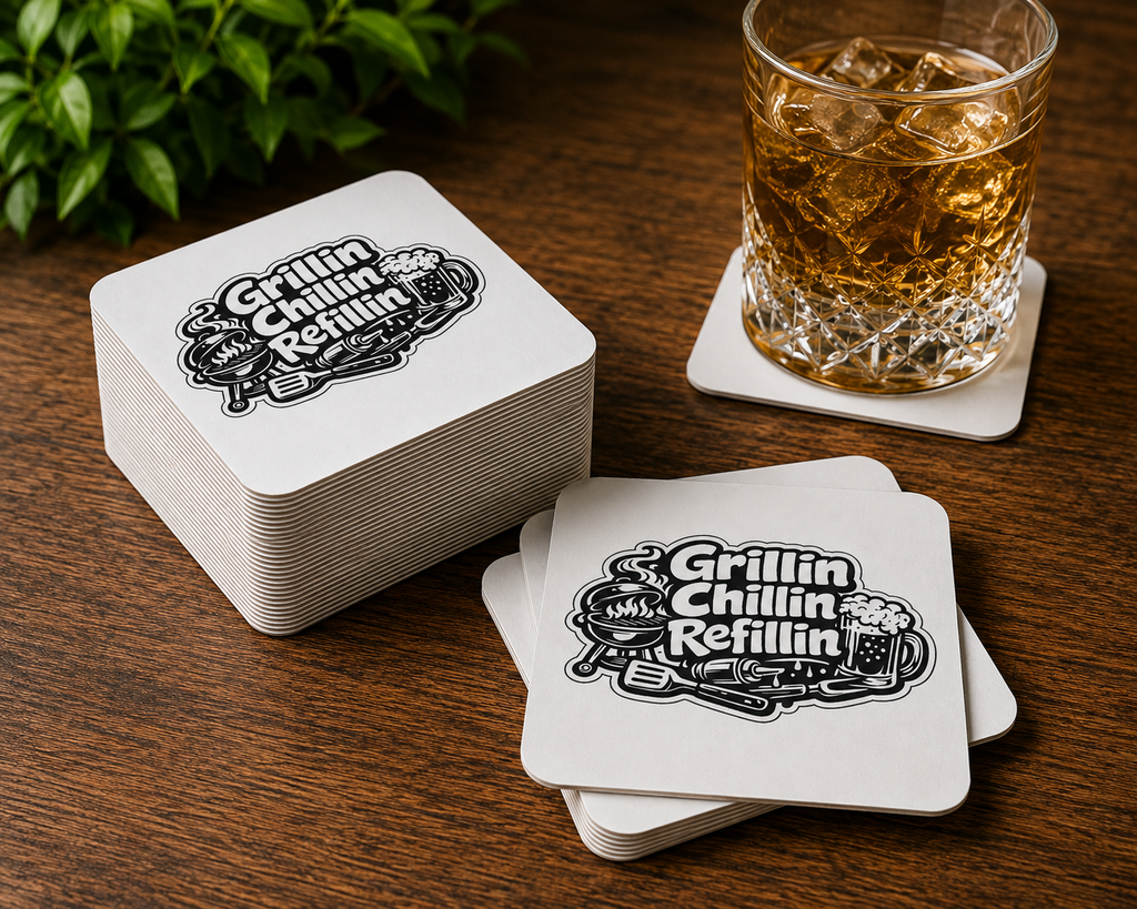 Grillin Chillin Refillin Coasters (50 pcs)