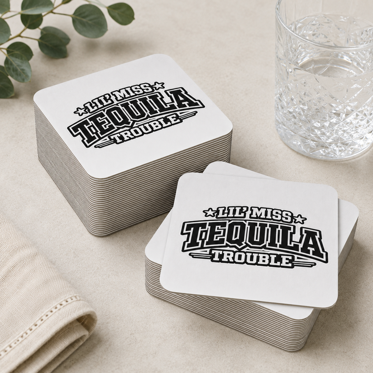 Lil' Miss Tequila Trouble Coasters (50 pcs)