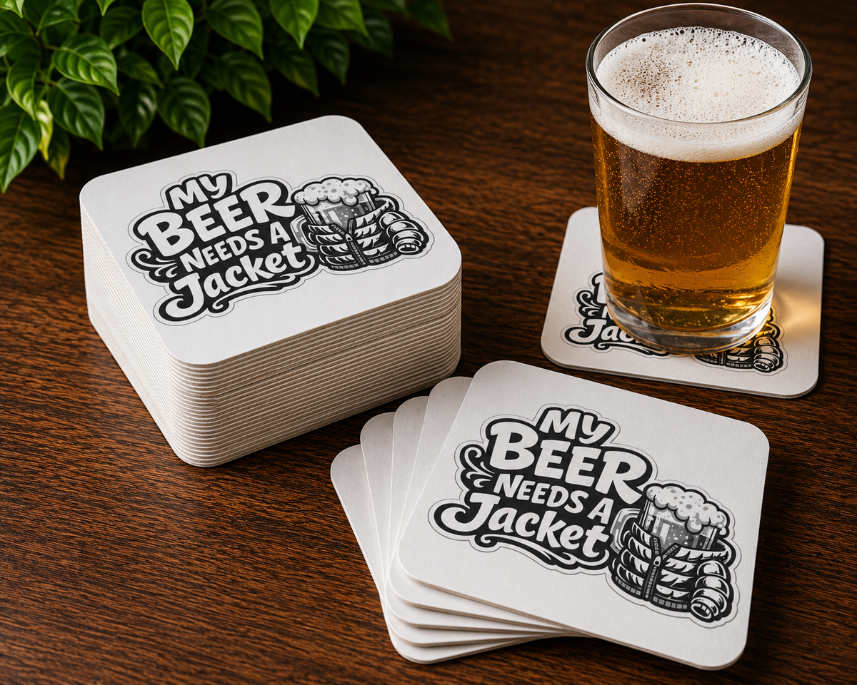 My Beer Needs A Jacket Coasters (50 pcs)