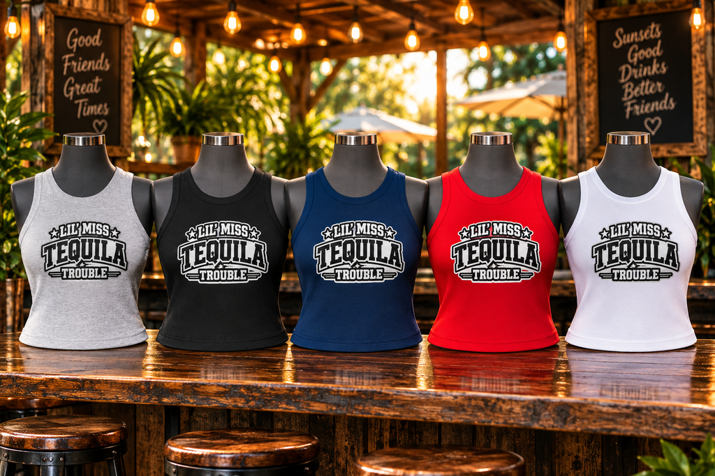 Lil' Miss Tequila Trouble Women's Micro Rib Racer Tank Top