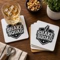 Shake Squad Hardboard Coasters with Cork Bottom (Set of 4)