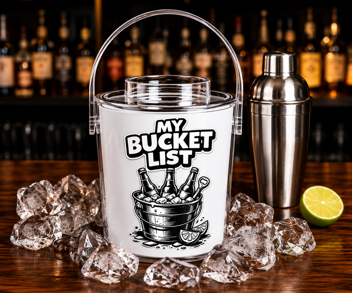 My Bucket List Ice Bucket with Tongs