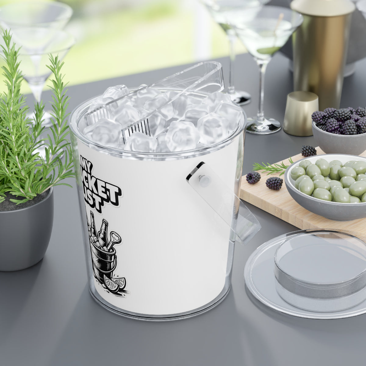 My Bucket List Ice Bucket with Tongs