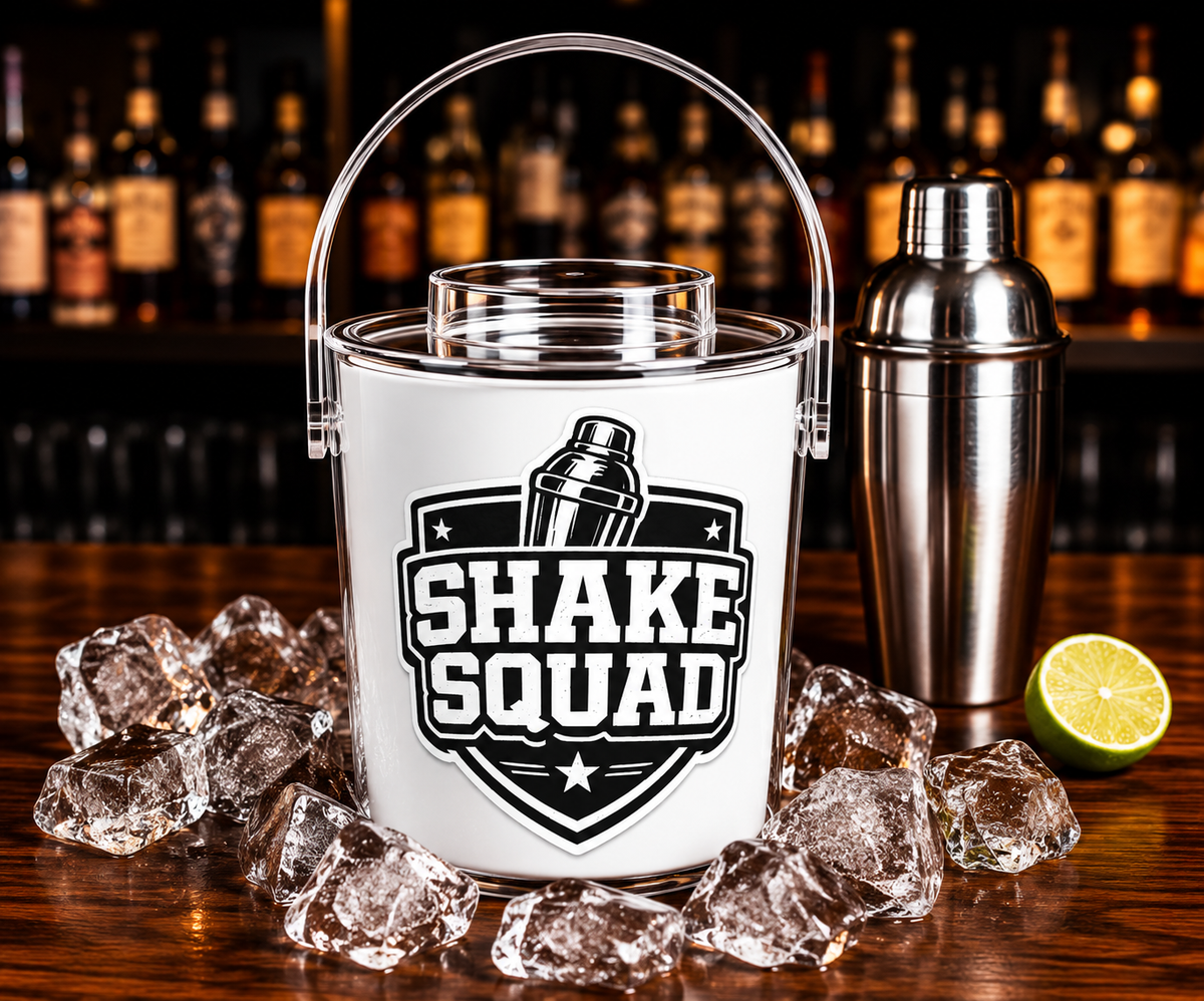 Shake Squad Ice Bucket with Tongs