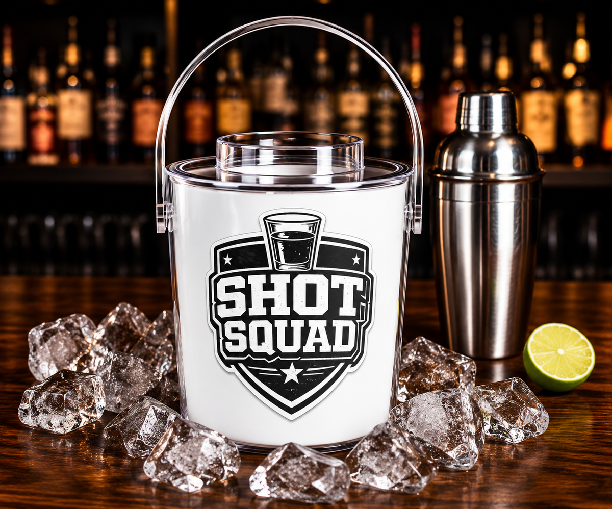 Shot Squad Ice Bucket with Tongs