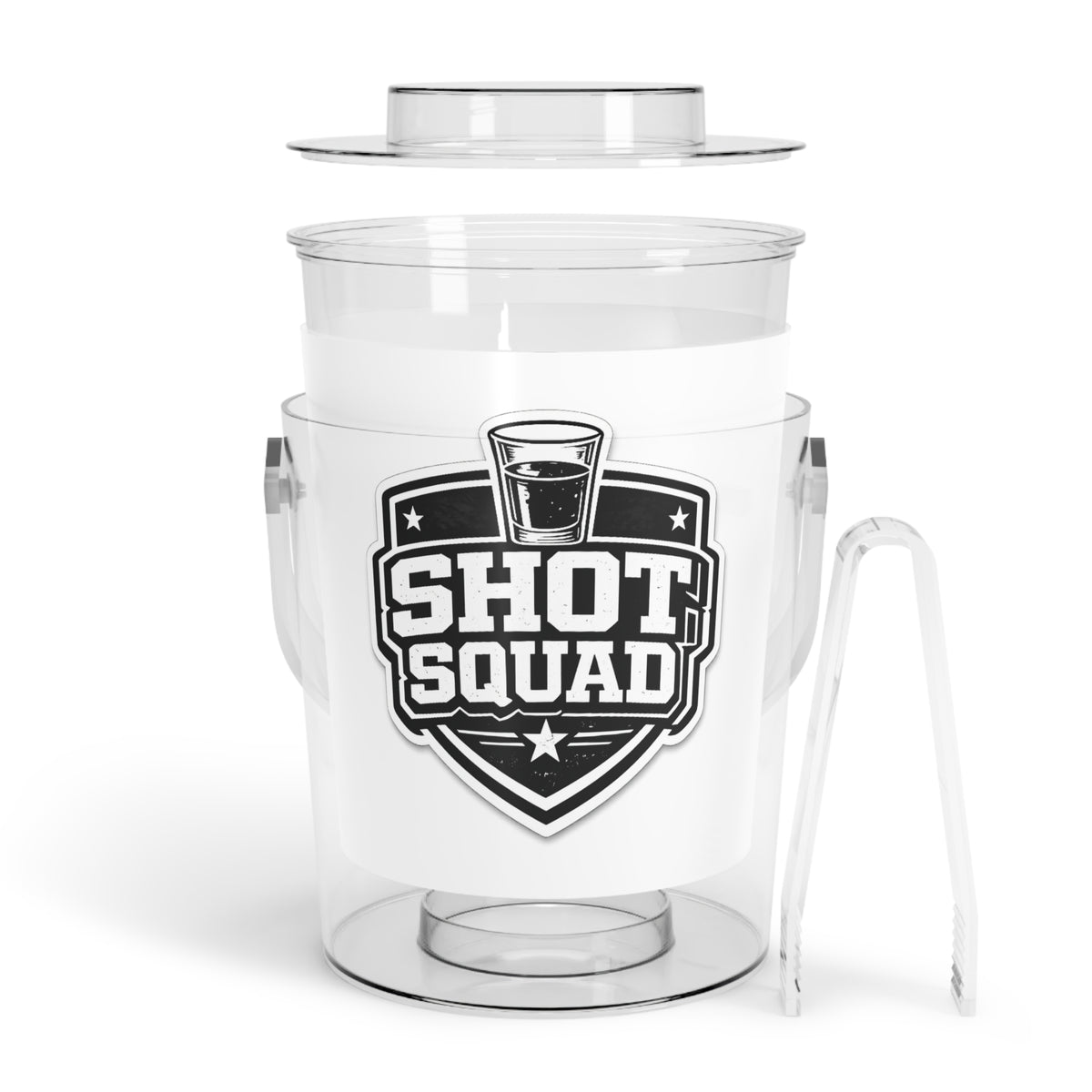 Shot Squad Ice Bucket with Tongs