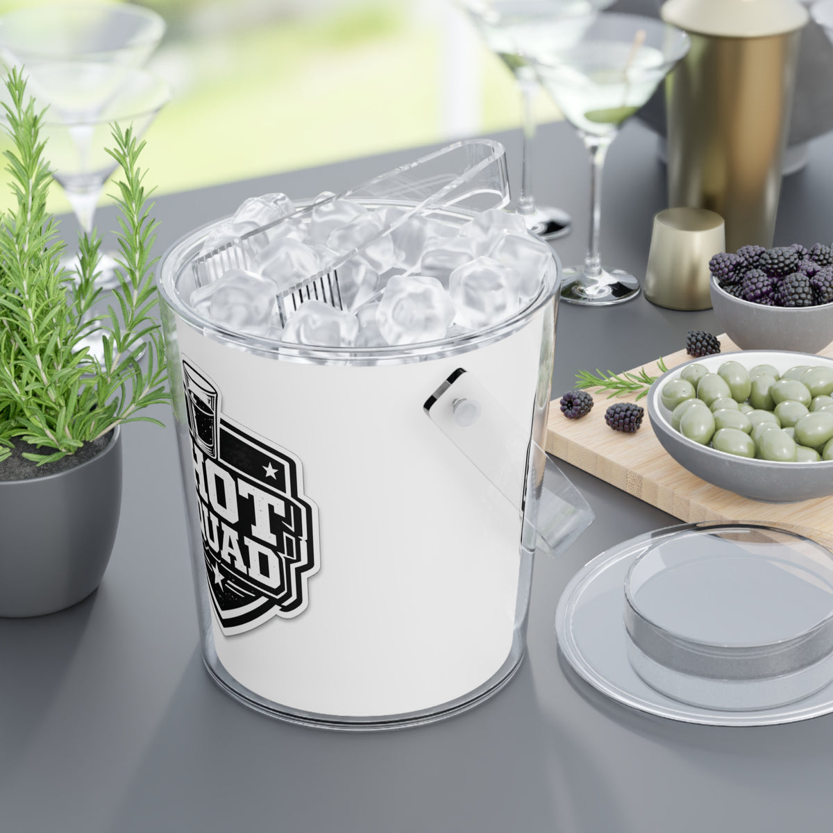 Shot Squad Ice Bucket with Tongs