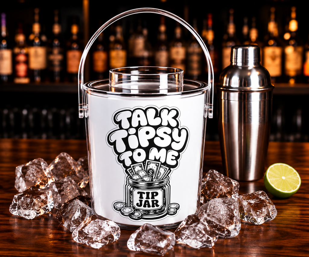 Talk Tipsy To Me Ice Bucket with Tongs