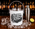 Grillin Chillin Refillin Ice Bucket with Tongs