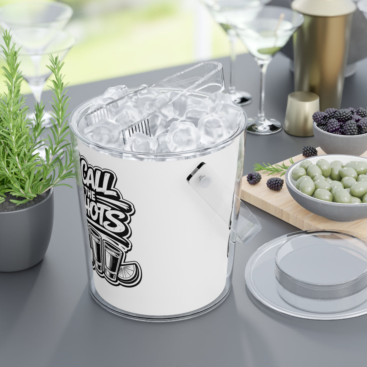 I Love To Shake It When I Make It Ice Bucket with Tongs