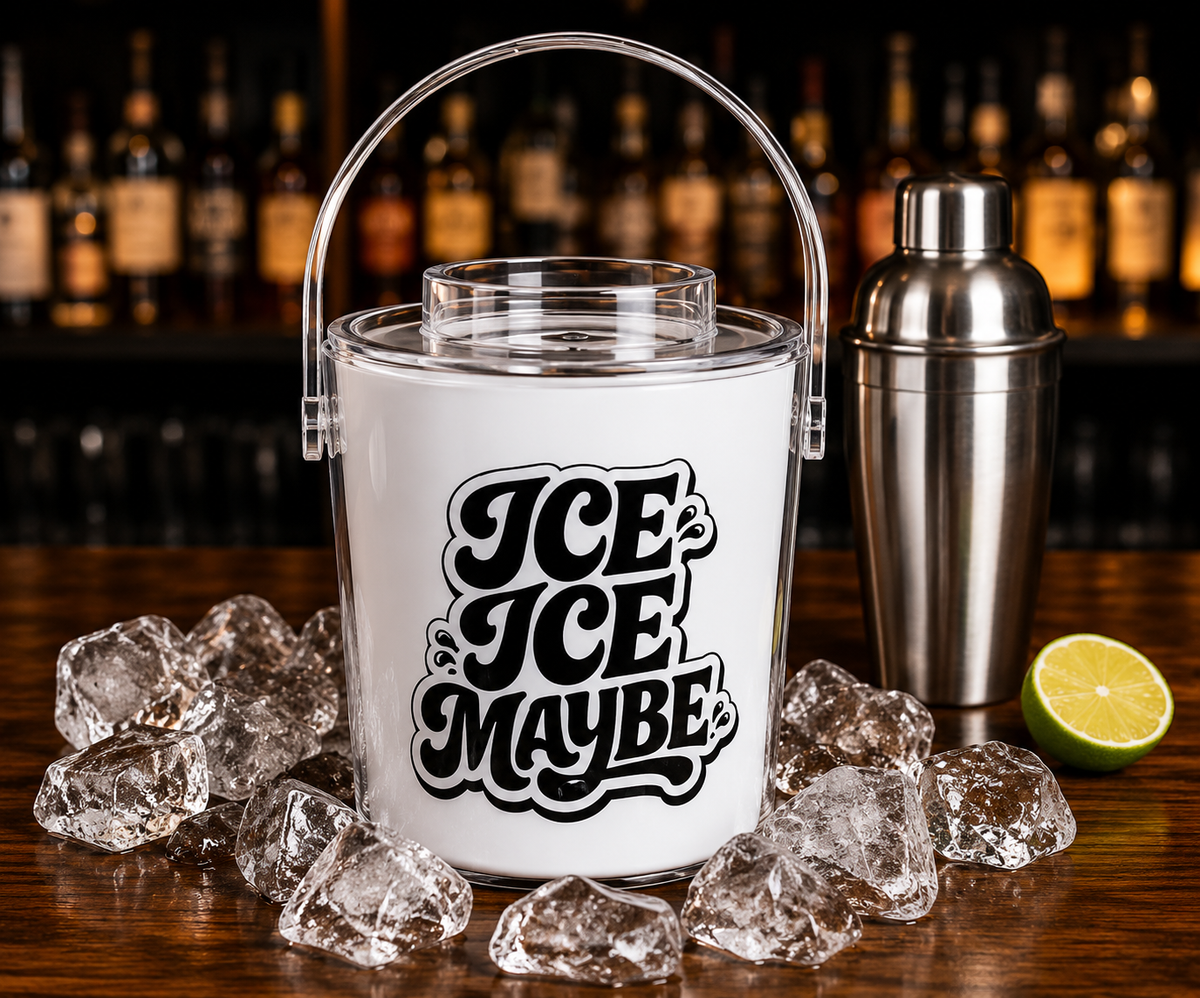 Ice Ice Maybe Ice Bucket with Tongs