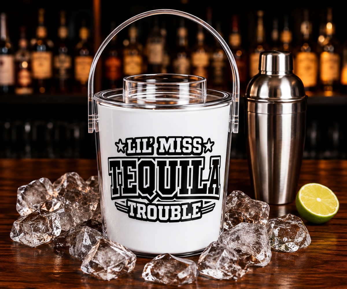 Lil' Miss Tequila Trouble Ice Bucket with Tongs