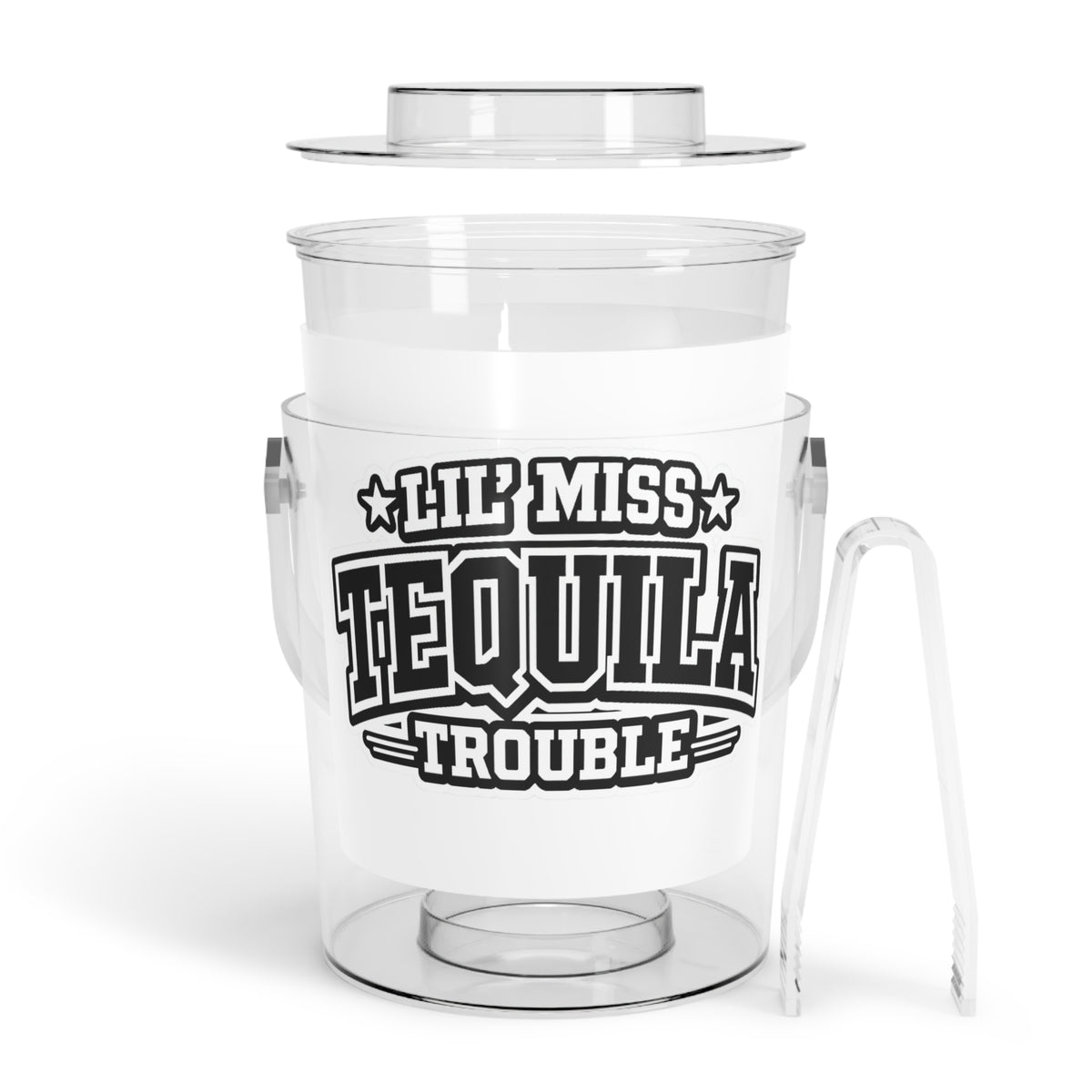 Lil' Miss Tequila Trouble Ice Bucket with Tongs