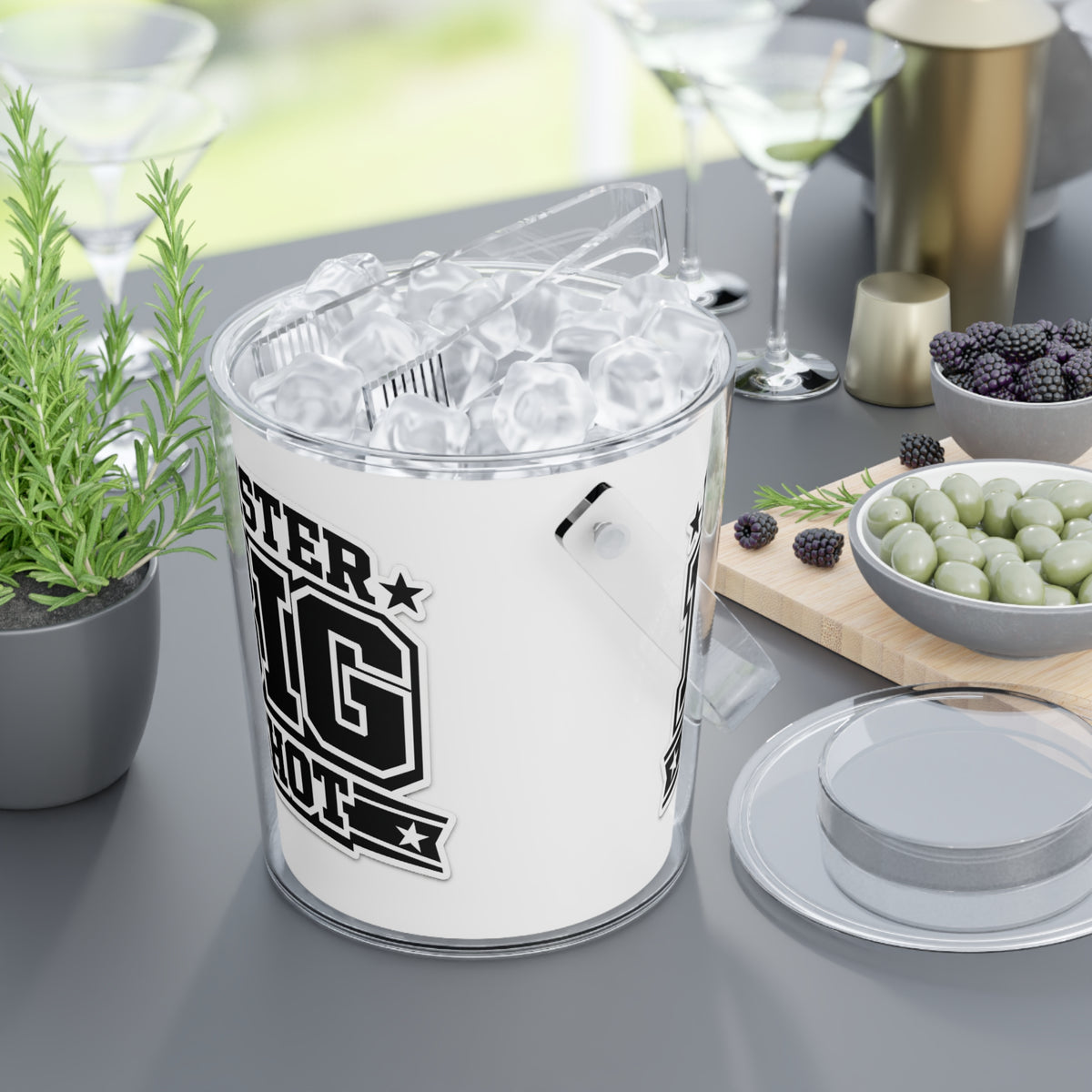 Mister Big Shot Ice Bucket with Tongs