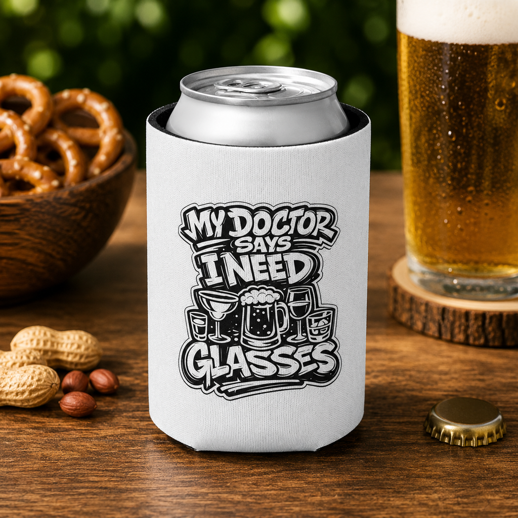 My Doctor Says I Need Glasses (Shots Beer) Can Cooler