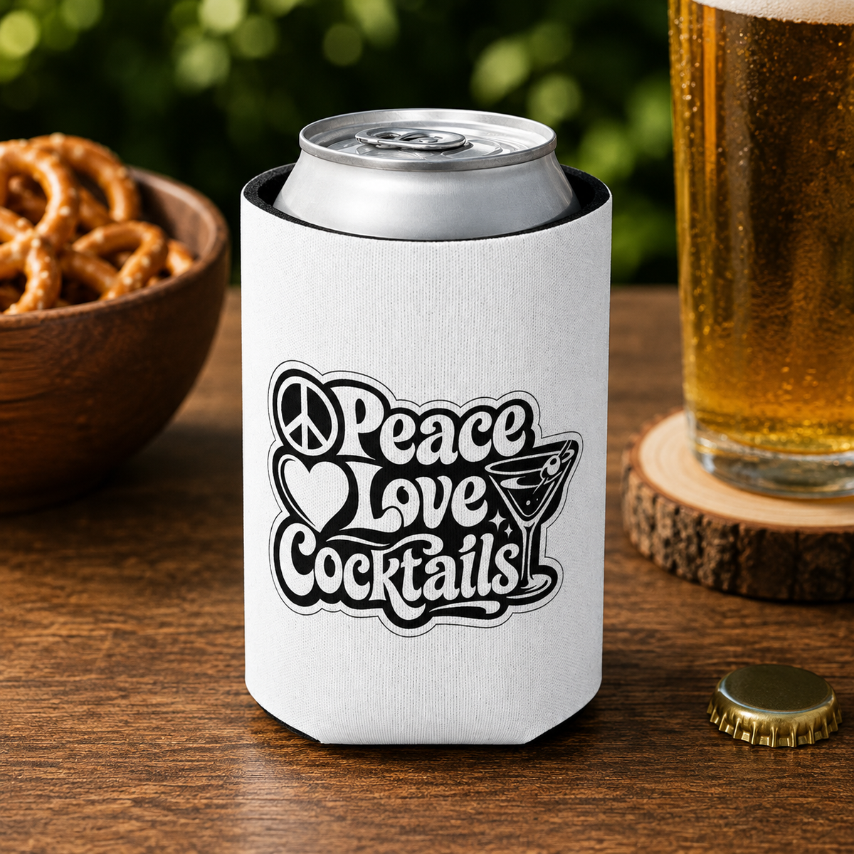 Peace Love Cocktails Can Cooler
