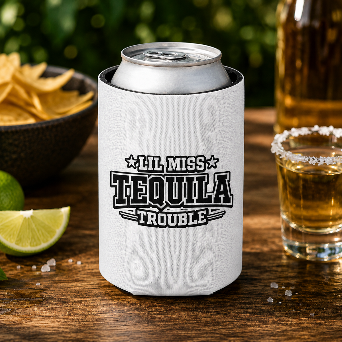 Lil' Miss Tequila Trouble Can Cooler