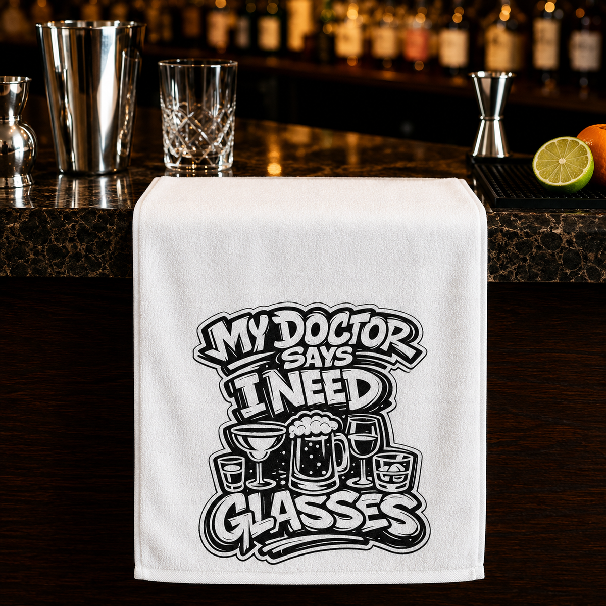 My Doctor Says I Need Glasses (Glasses) Rally Towel, 11x18