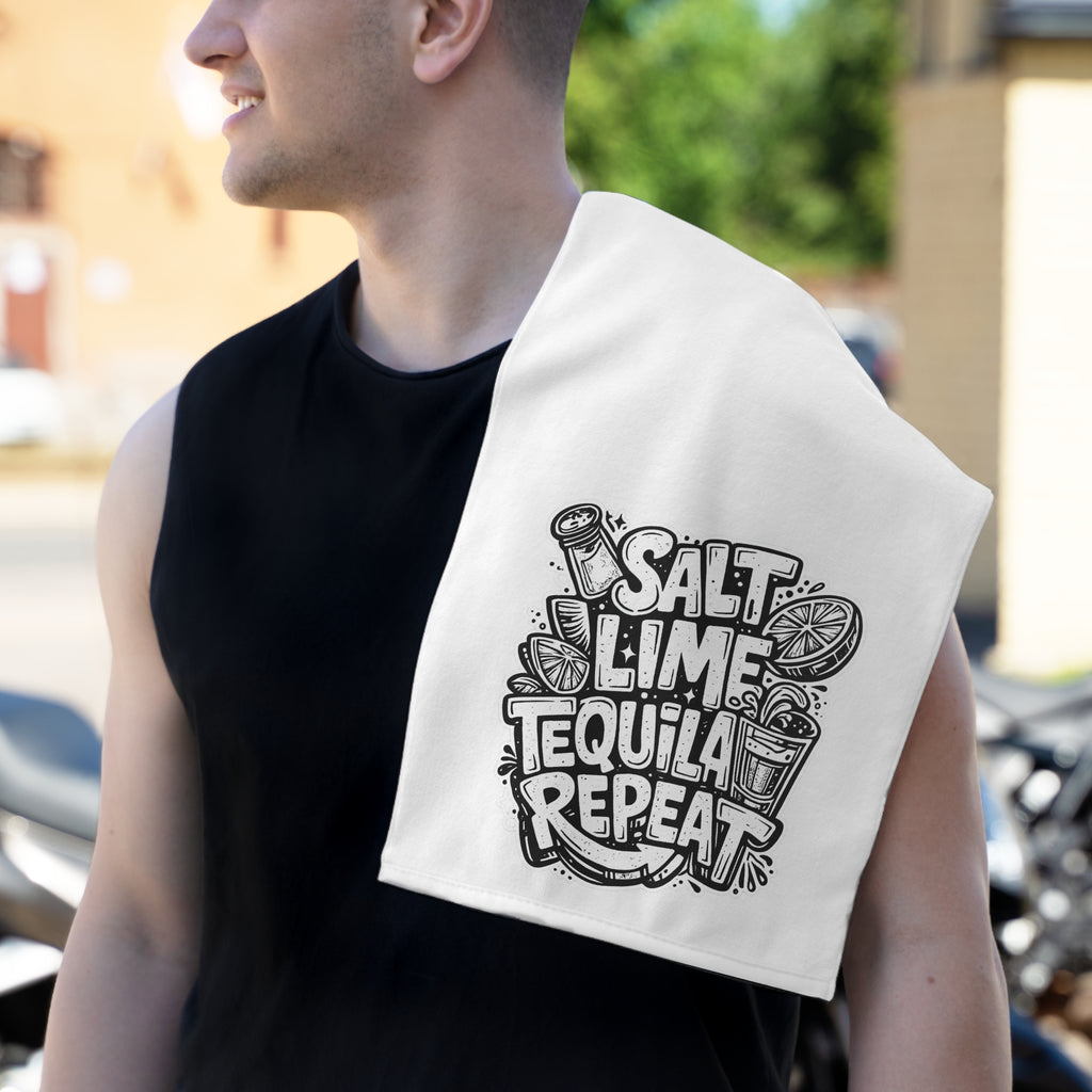 Salt Lime Tequila Repeat Rally Towel, 11x18