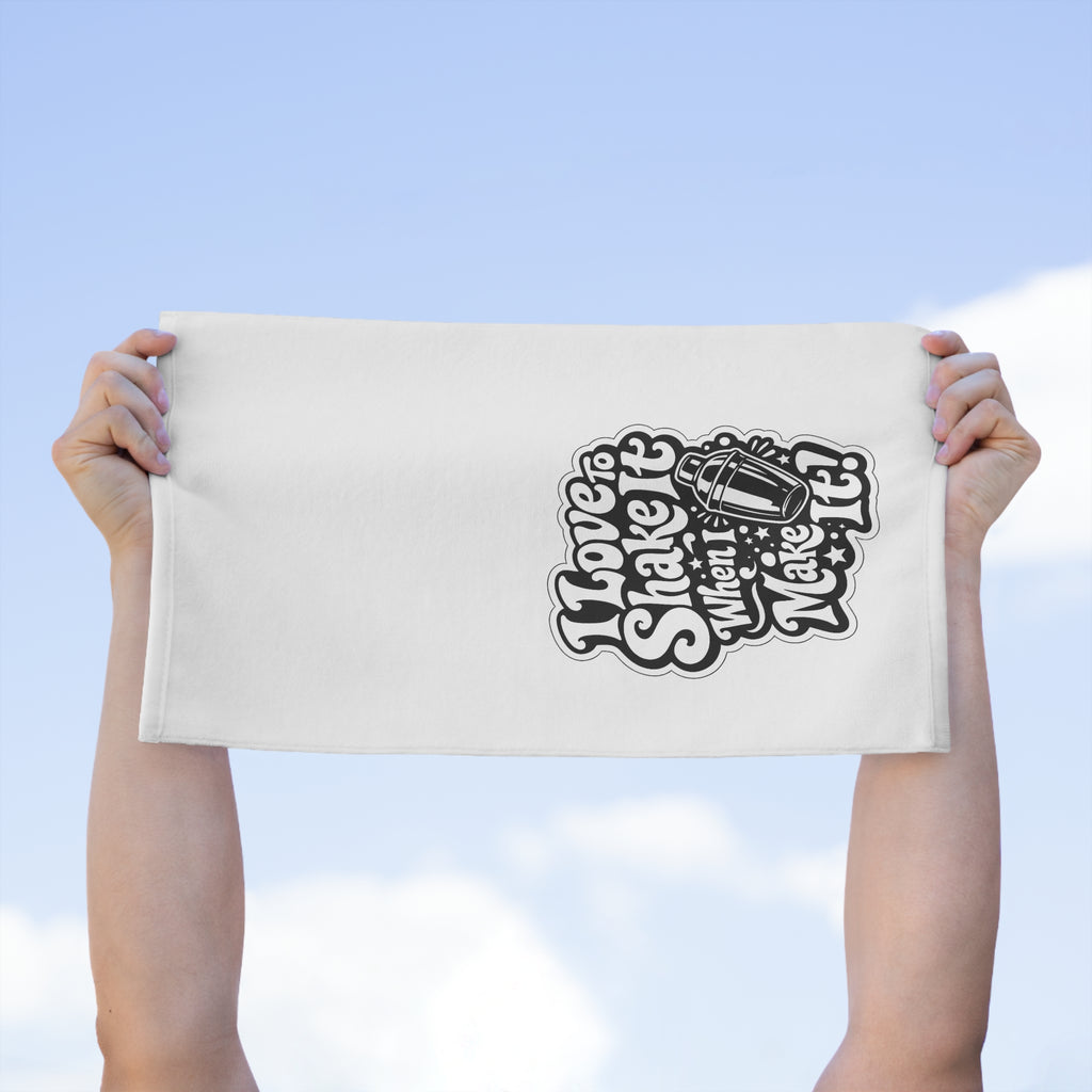 I Love To Shake It When I Make It Rally Towel, 11x18