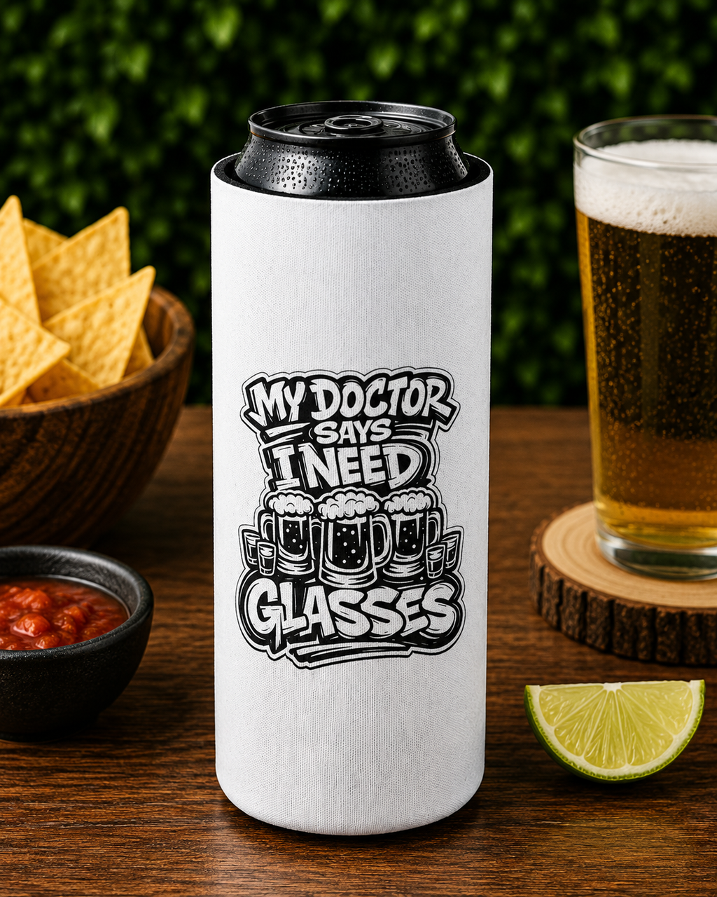 My Doctor Says I Need Glasses (Shots Beer) Slim Can Cooler