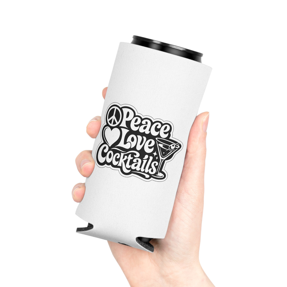 Peace Love Cocktails Slim Can Cooler