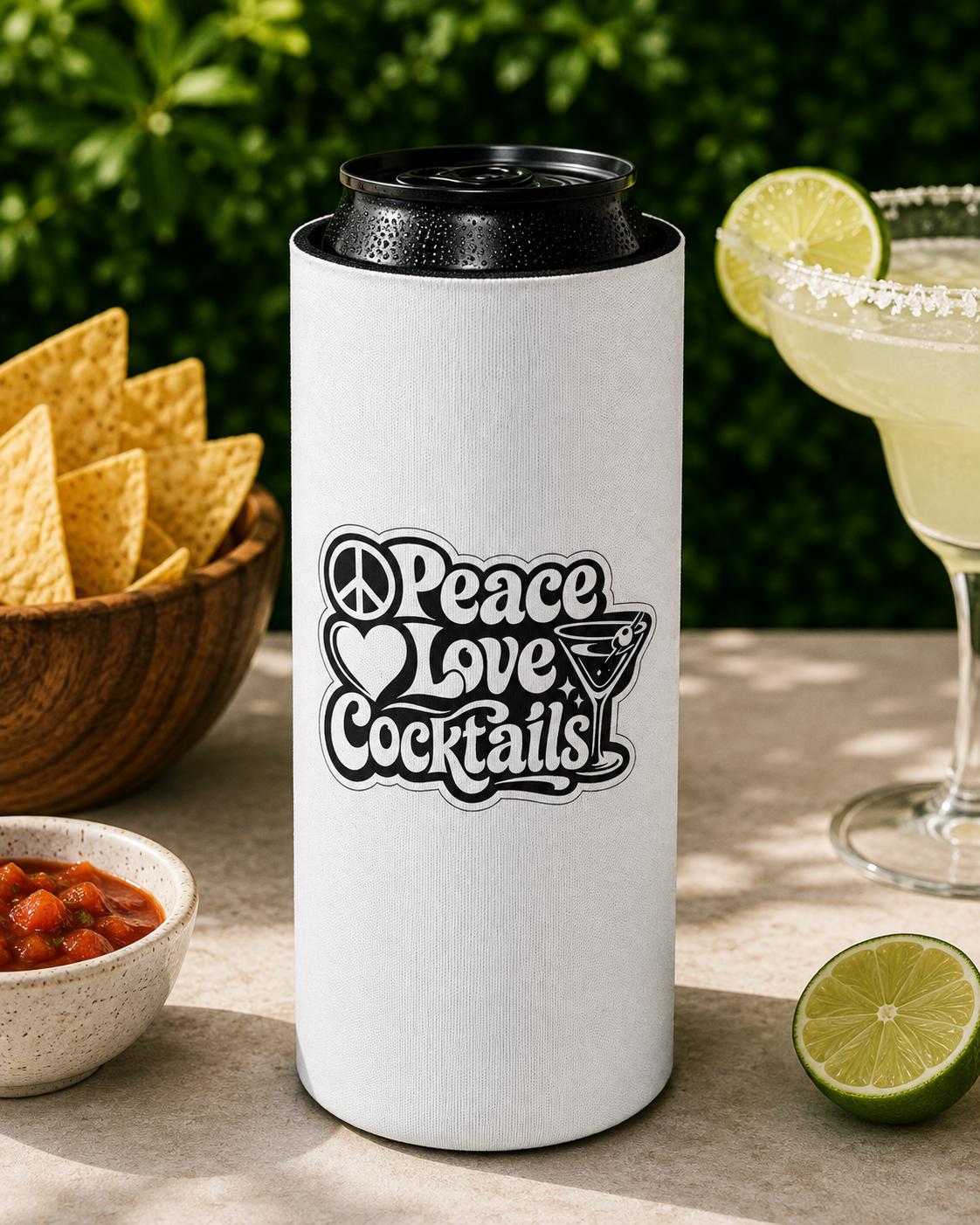 Peace Love Cocktails Slim Can Cooler
