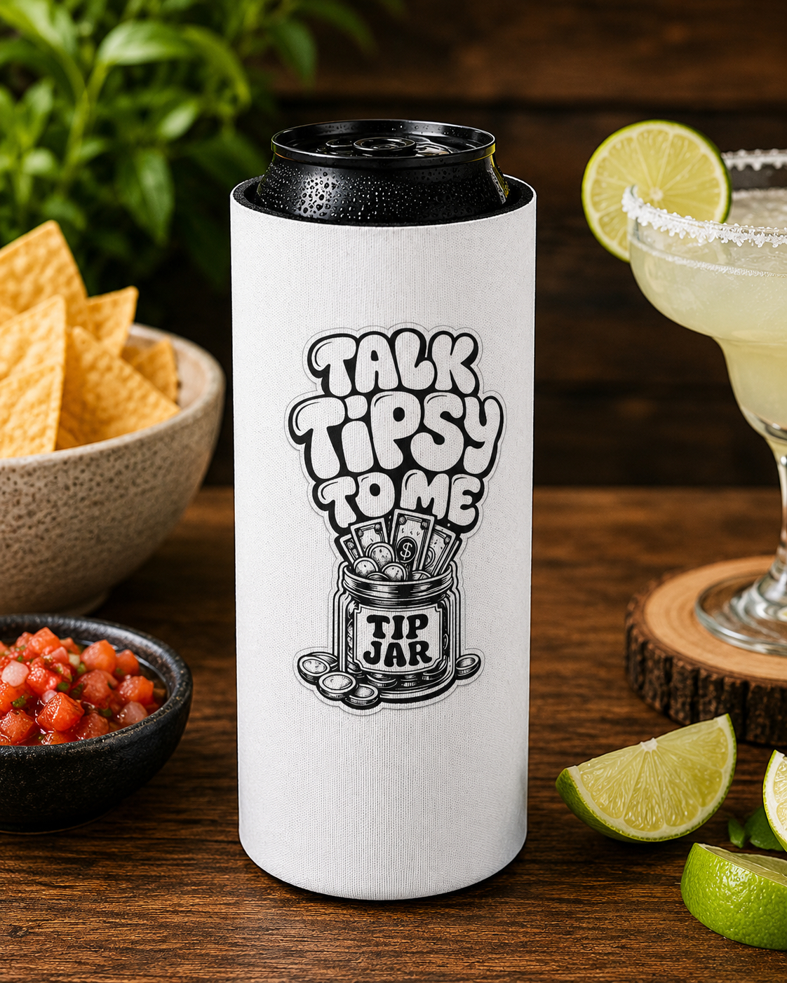 Talk Tipsy To Me Slim Can Cooler