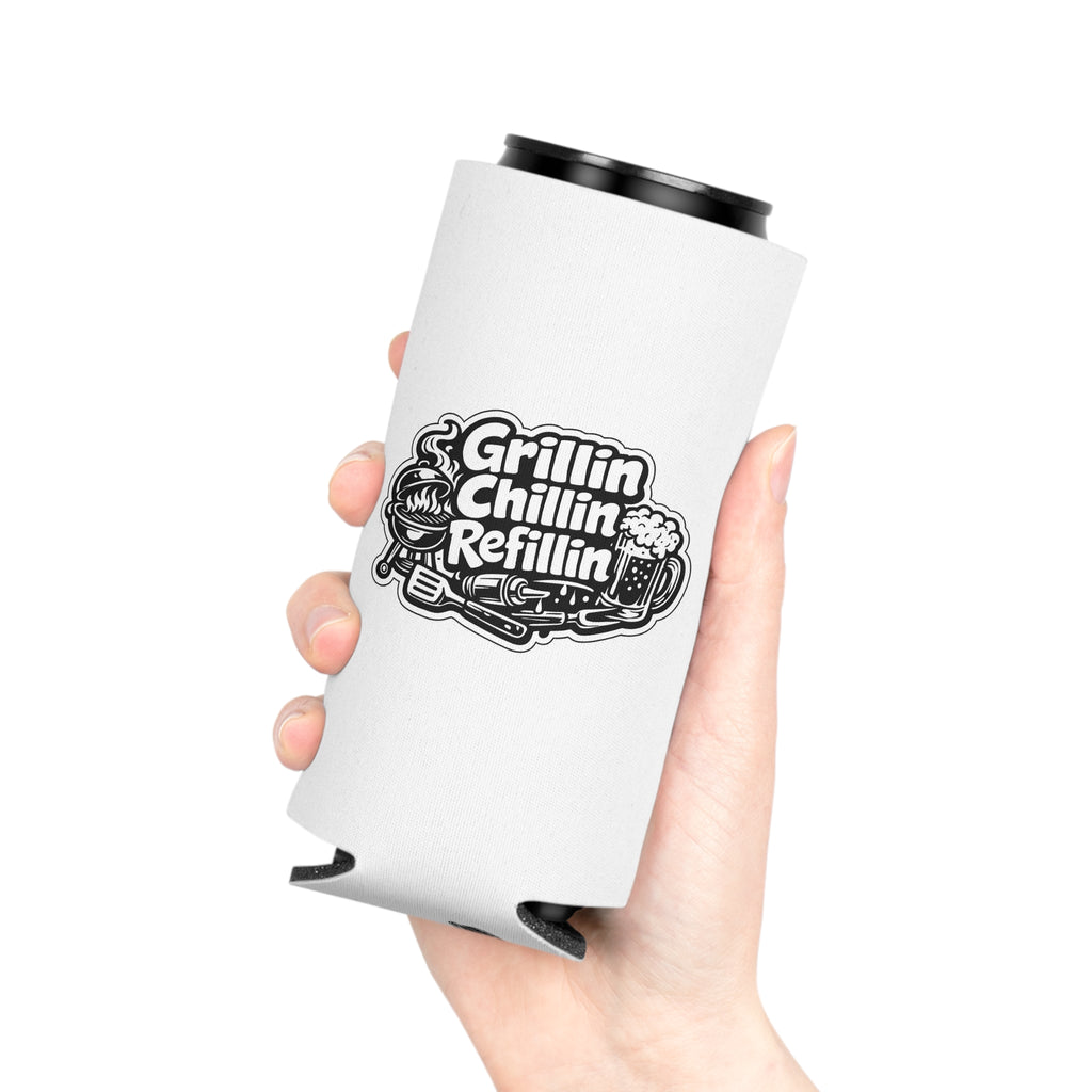 Grillin Chillin Refillin Slim Can Cooler