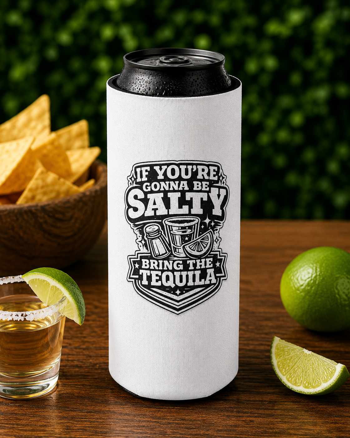 If You're Gonna Be Salty Bring The Tequila Slim Can Cooler
