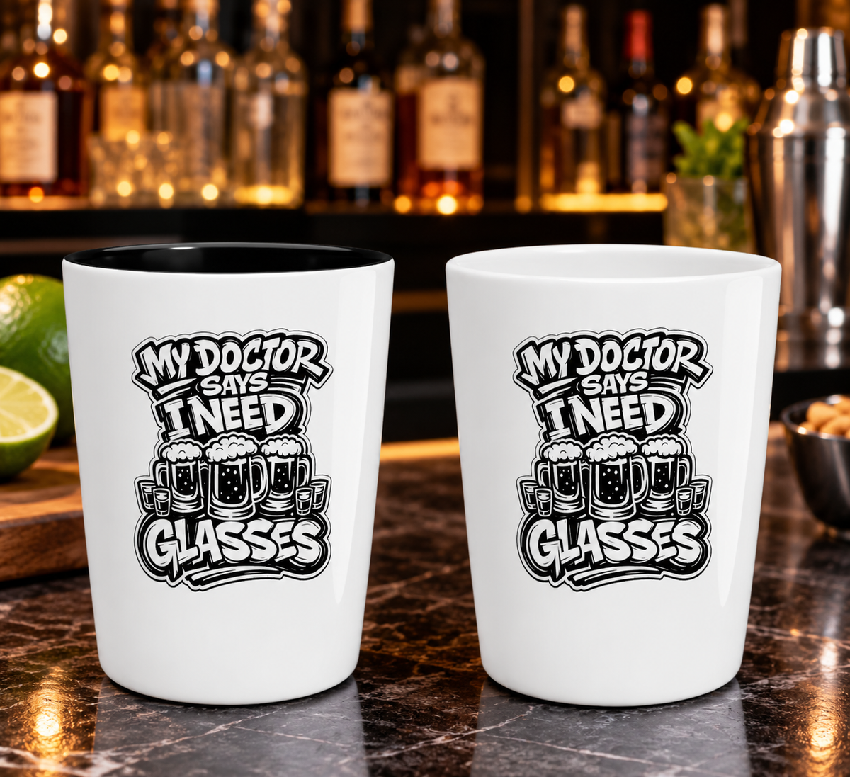 My Doctor Says I Need Glasses (Shots Beer) Shot Glass
