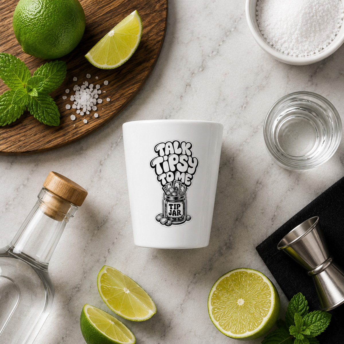 Talk Tipsy To Me Shot Glass