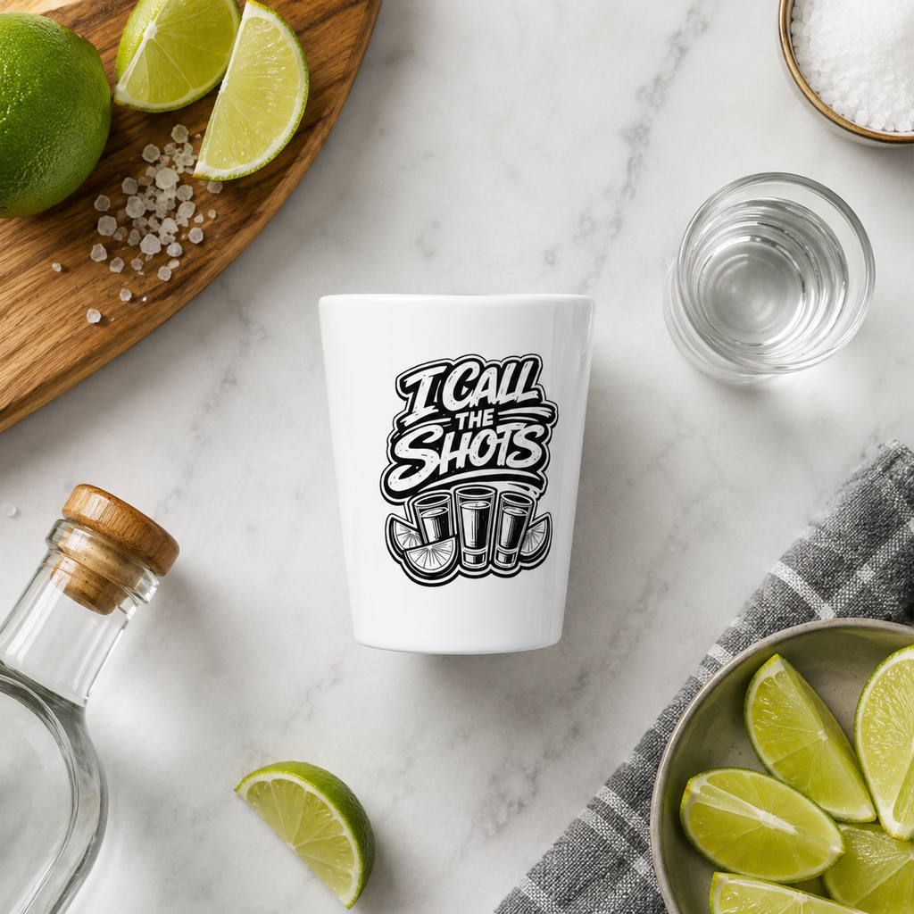 I Call The Shots Shot Glass
