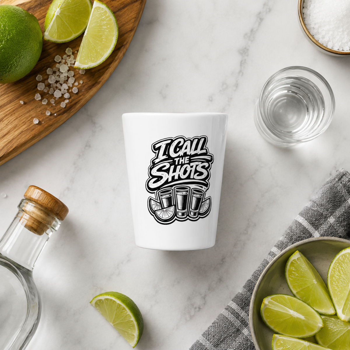 I Call The Shots Shot Glass