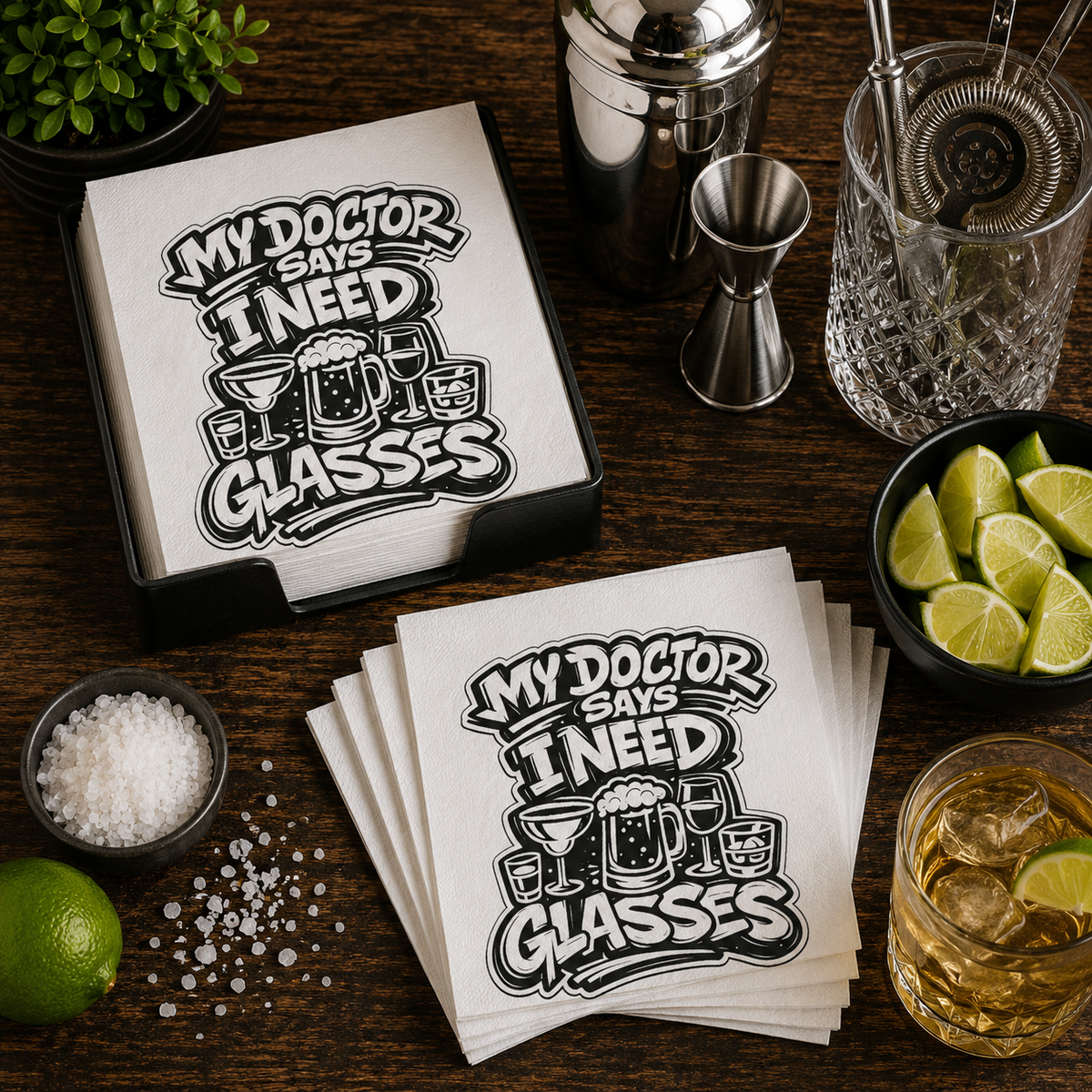 My Doctor Says I Need Glasses (Glasses) Uncoined Napkins