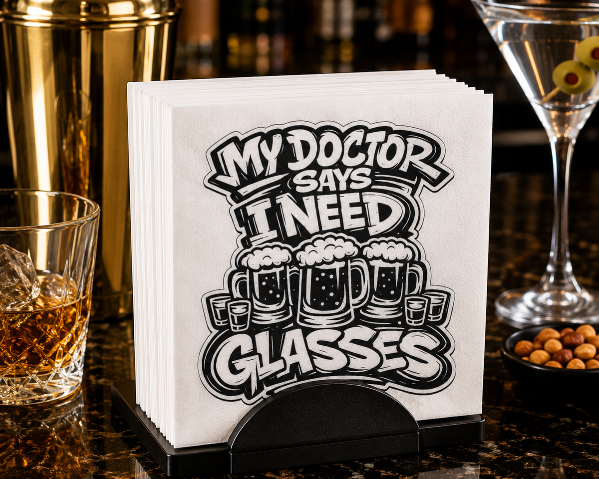 My Doctor Says I Need Glasses (Shots Beer) Uncoined Napkins
