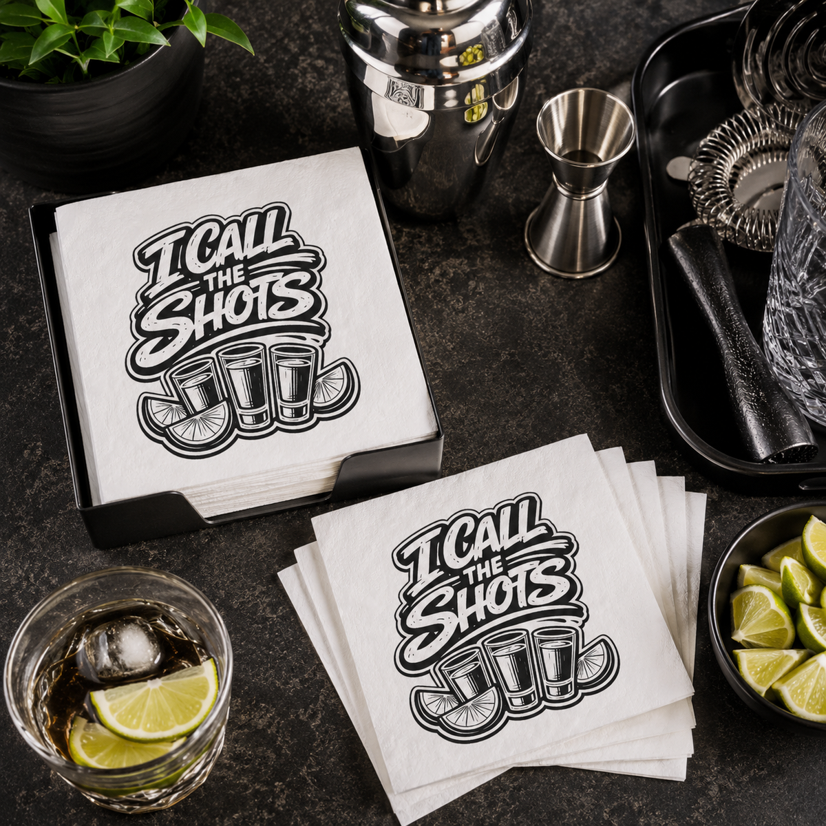 I Call The Shots Uncoined Napkins