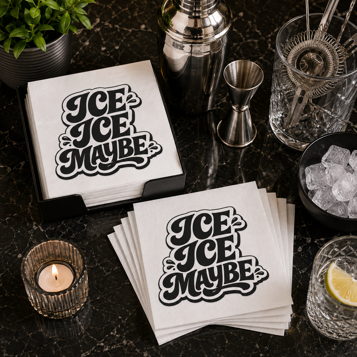 Ice Ice Maybe Uncoined Napkins