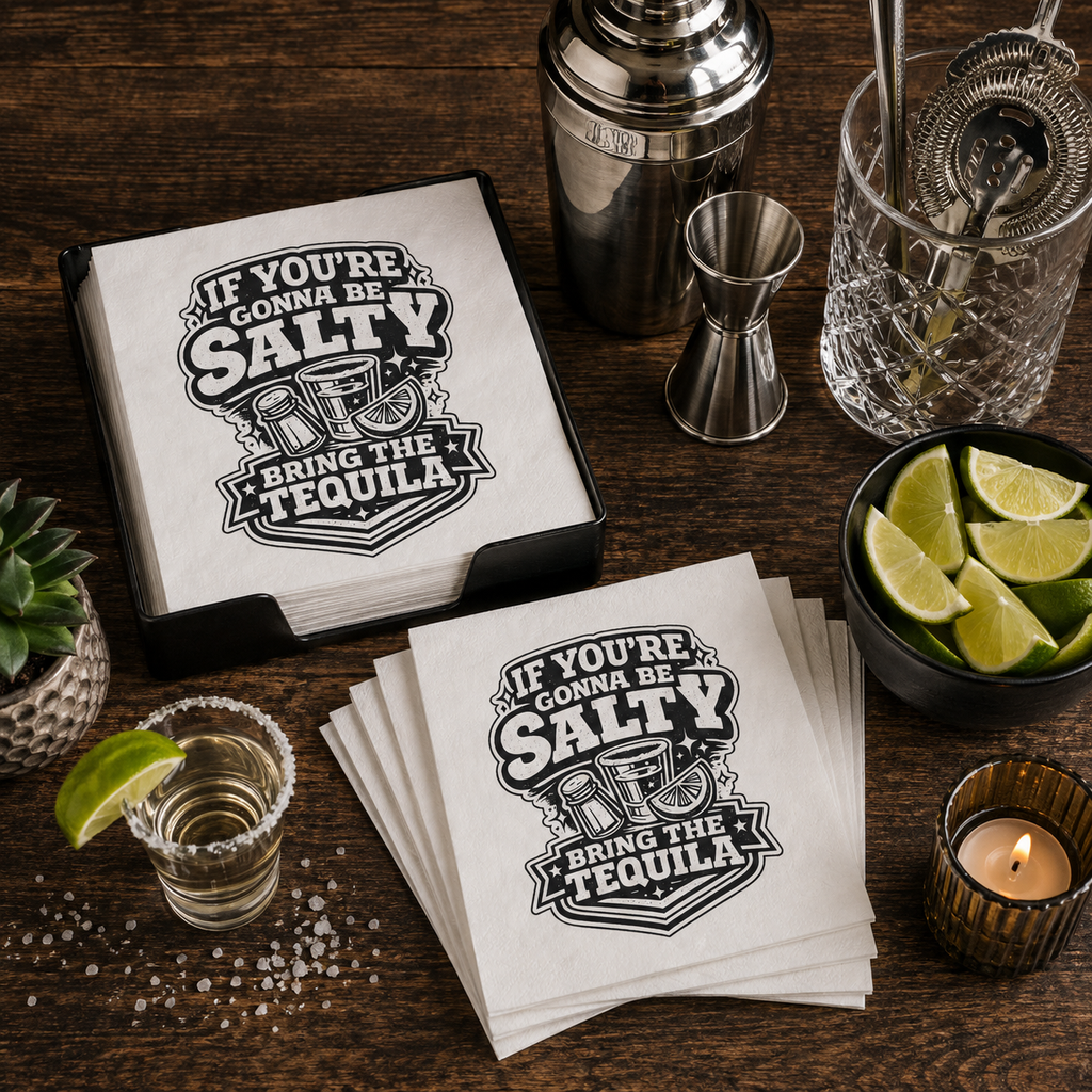 If You're Gonna Be Salty Bring The Tequila Uncoined Napkins