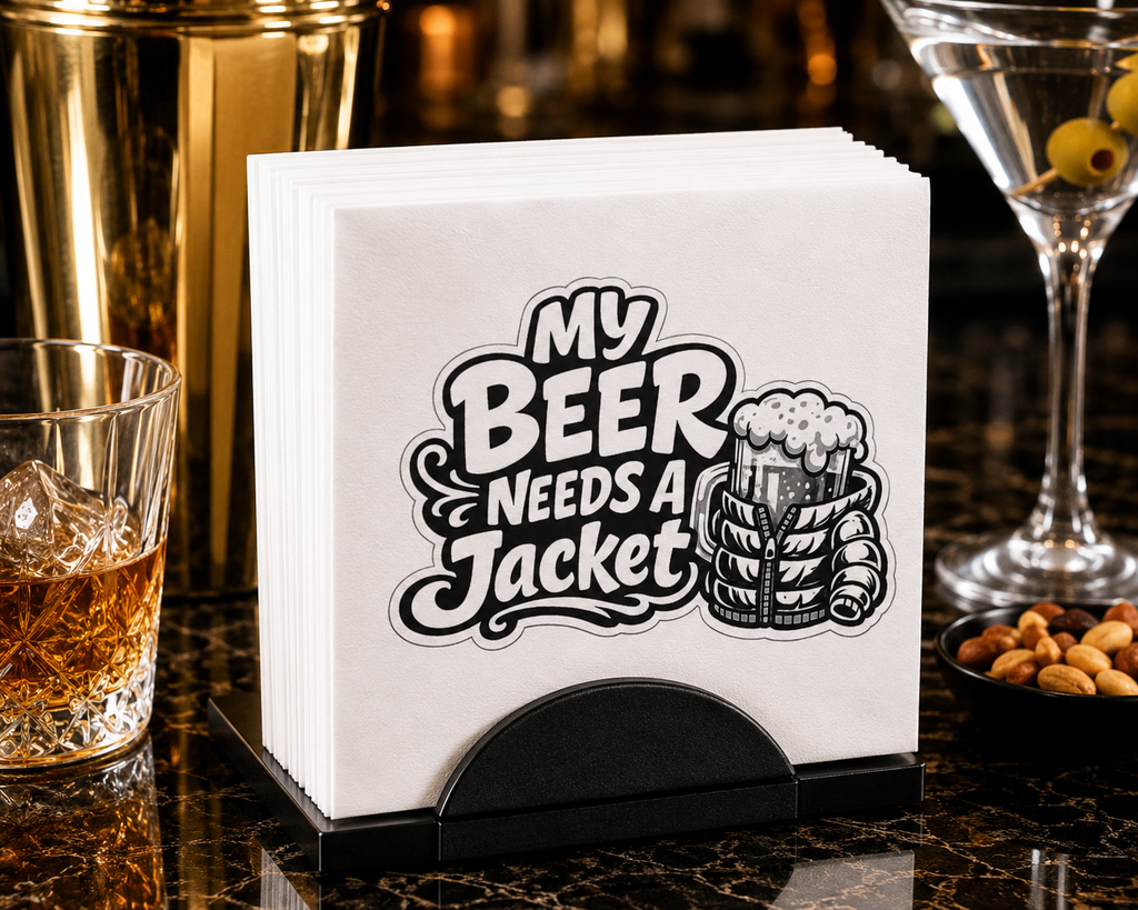 My Beer Needs A Jacket Uncoined Napkins