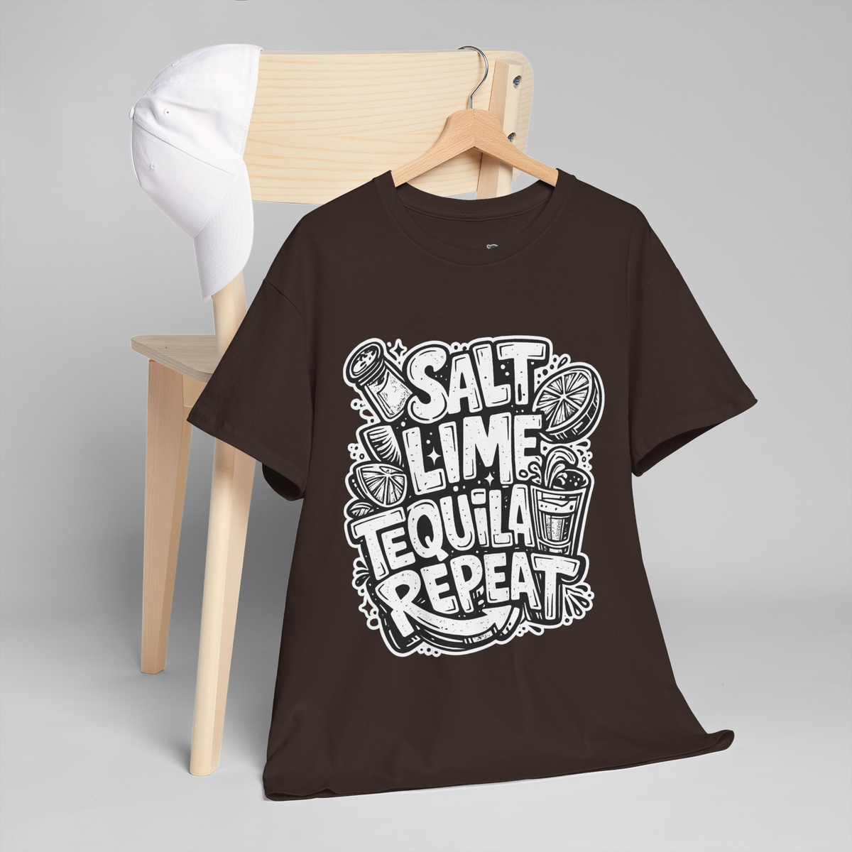 Salt Lime Tequila Repeat Unisex Heavy Cotton Tee