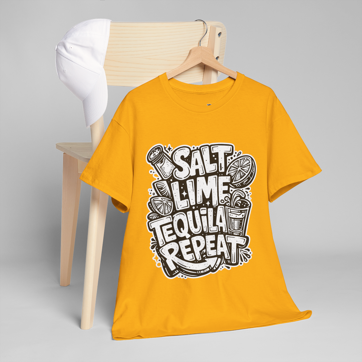 Salt Lime Tequila Repeat Unisex Heavy Cotton Tee
