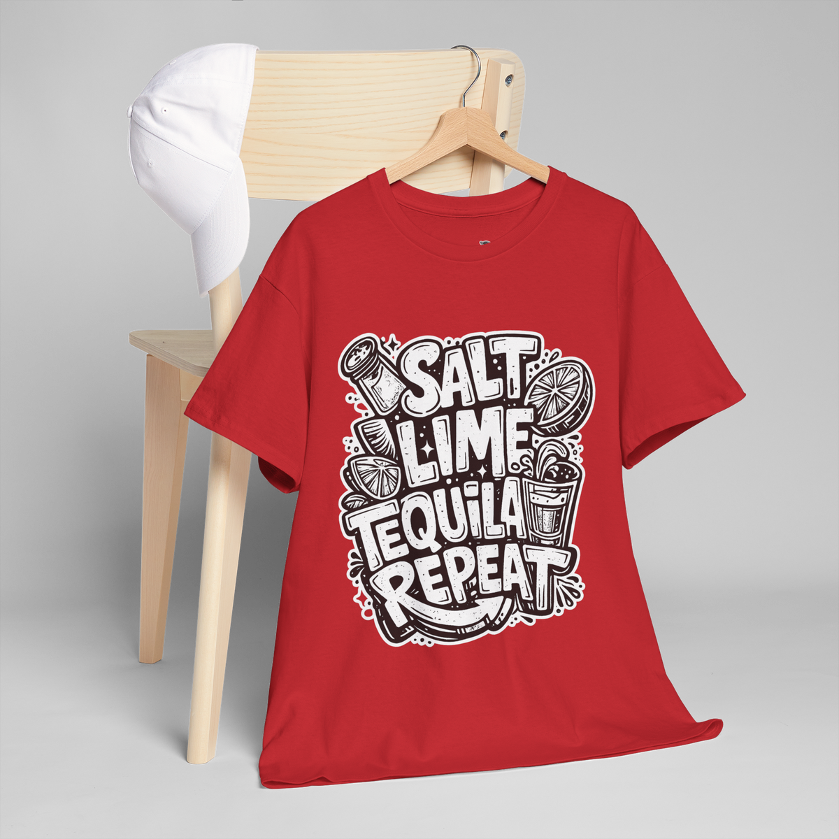 Salt Lime Tequila Repeat Unisex Heavy Cotton Tee