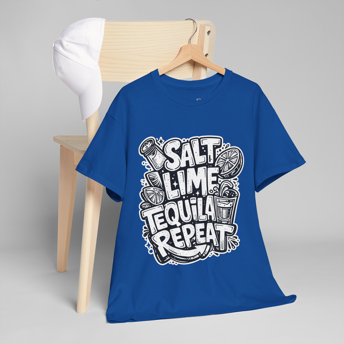 Salt Lime Tequila Repeat Unisex Heavy Cotton Tee