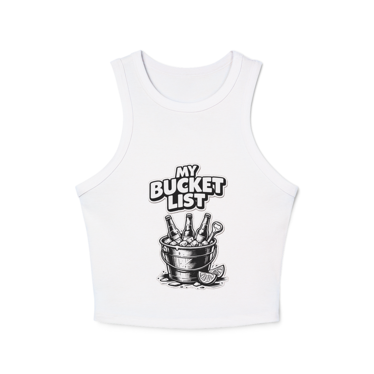 My Bucket List Women's Micro Rib Racer Tank Top