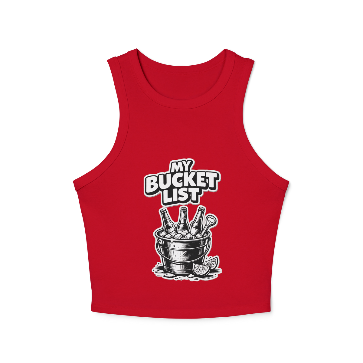 My Bucket List Women's Micro Rib Racer Tank Top